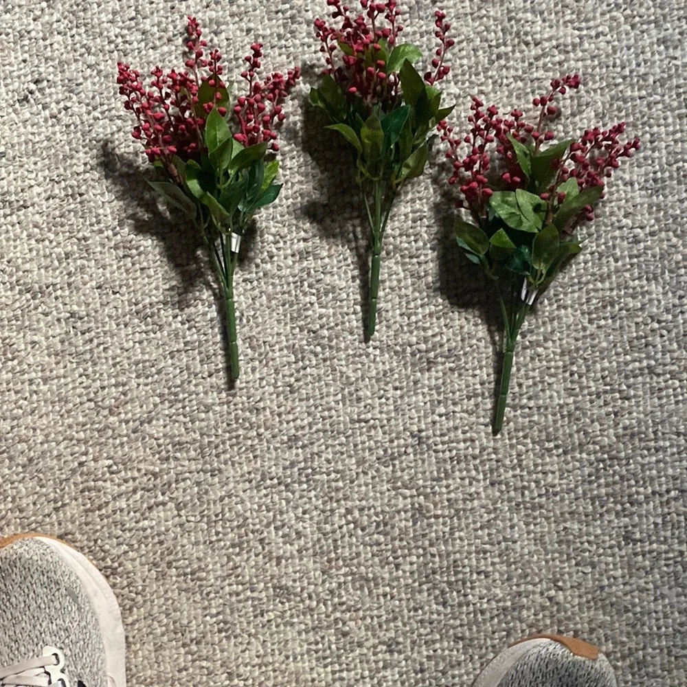 Artificial Red Berry Stems